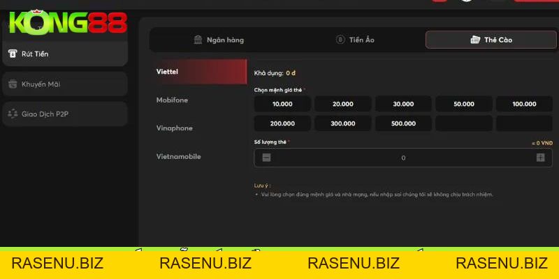 KONG88 Casino – Nạp Rút Siêu Tốc 3 Phút An Toàn